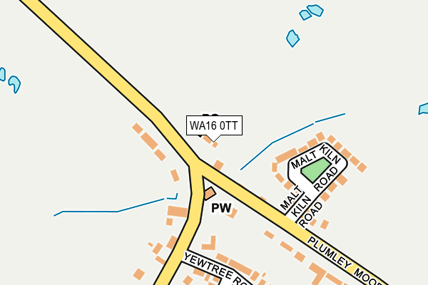 WA16 0TT map - OS OpenMap – Local (Ordnance Survey)