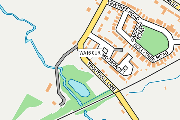 WA16 0UR map - OS OpenMap – Local (Ordnance Survey)