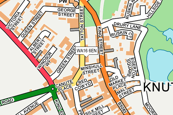 WA16 6EN map - OS OpenMap – Local (Ordnance Survey)