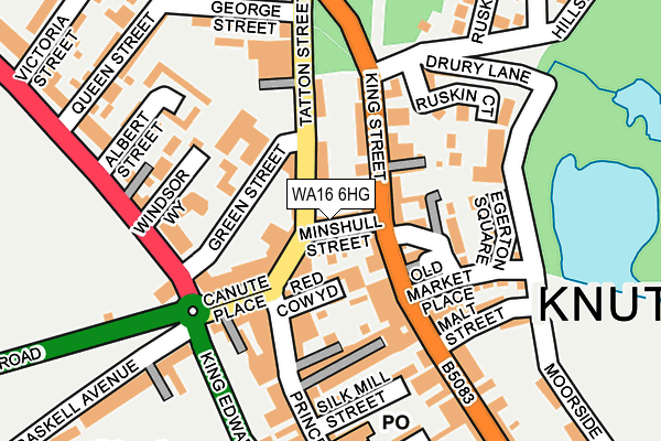 WA16 6HG map - OS OpenMap – Local (Ordnance Survey)