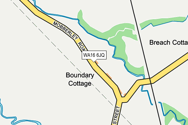 WA16 6JQ map - OS OpenMap – Local (Ordnance Survey)