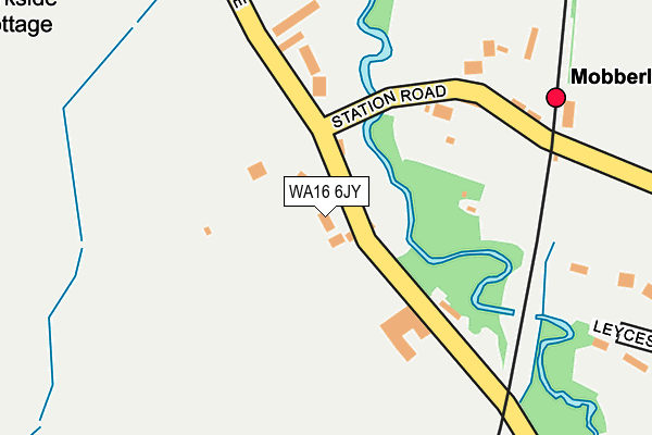 WA16 6JY map - OS OpenMap – Local (Ordnance Survey)