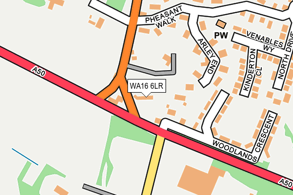 WA16 6LR map - OS OpenMap – Local (Ordnance Survey)
