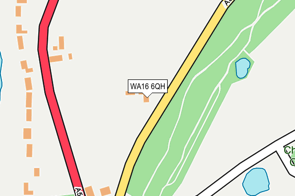 WA16 6QH map - OS OpenMap – Local (Ordnance Survey)