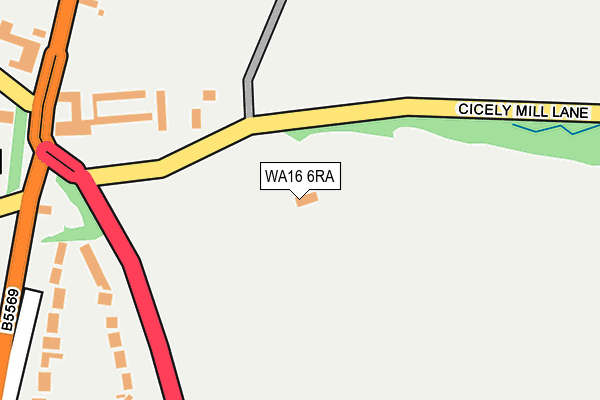 WA16 6RA map - OS OpenMap – Local (Ordnance Survey)