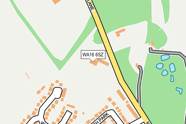 WA16 6SZ map - OS OpenMap – Local (Ordnance Survey)