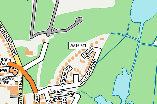 WA16 6TL map - OS OpenMap – Local (Ordnance Survey)