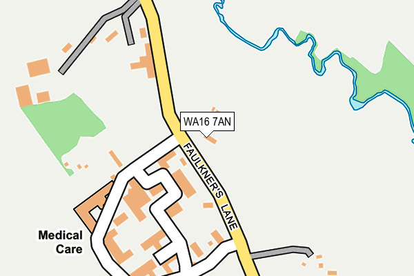 WA16 7AN map - OS OpenMap – Local (Ordnance Survey)