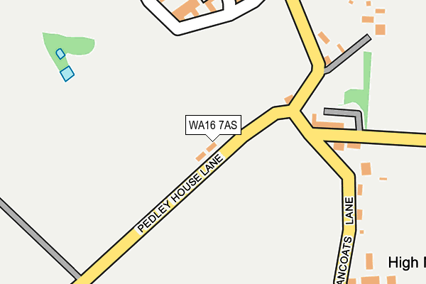 WA16 7AS map - OS OpenMap – Local (Ordnance Survey)