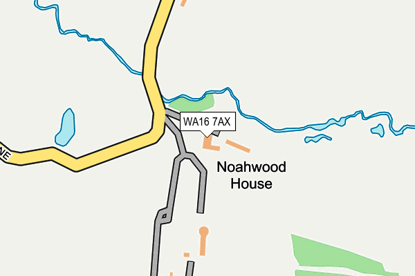 WA16 7AX map - OS OpenMap – Local (Ordnance Survey)