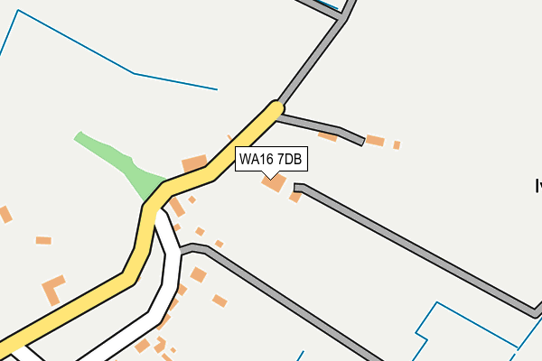 WA16 7DB map - OS OpenMap – Local (Ordnance Survey)