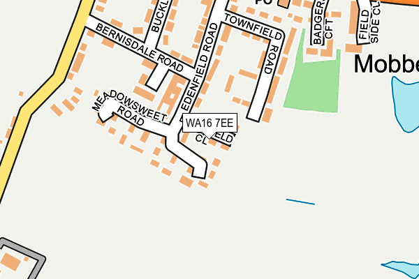 WA16 7EE map - OS OpenMap – Local (Ordnance Survey)