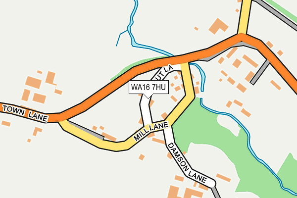 WA16 7HU map - OS OpenMap – Local (Ordnance Survey)