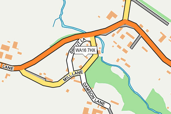 WA16 7HX map - OS OpenMap – Local (Ordnance Survey)
