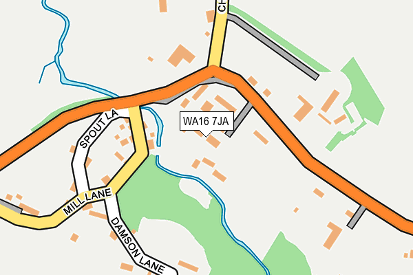 WA16 7JA map - OS OpenMap – Local (Ordnance Survey)