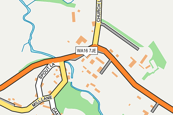 WA16 7JE map - OS OpenMap – Local (Ordnance Survey)