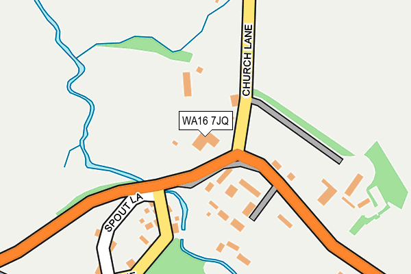 WA16 7JQ map - OS OpenMap – Local (Ordnance Survey)