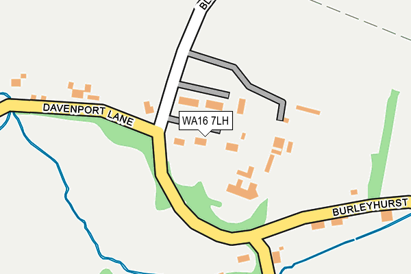 WA16 7LH map - OS OpenMap – Local (Ordnance Survey)