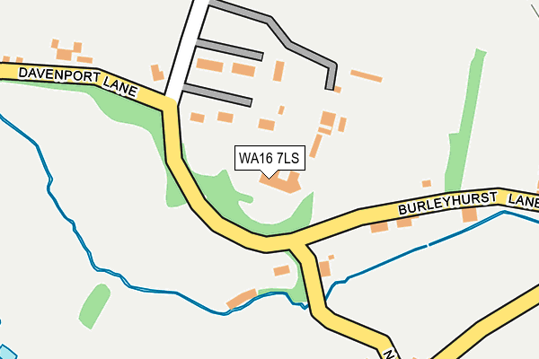 WA16 7LS map - OS OpenMap – Local (Ordnance Survey)