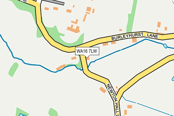 WA16 7LW map - OS OpenMap – Local (Ordnance Survey)