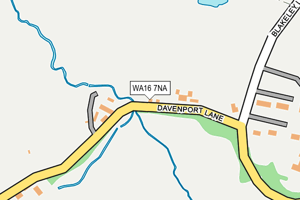 WA16 7NA map - OS OpenMap – Local (Ordnance Survey)