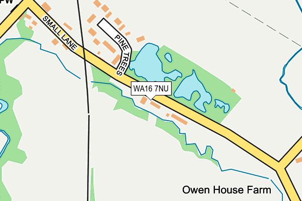 WA16 7NU map - OS OpenMap – Local (Ordnance Survey)