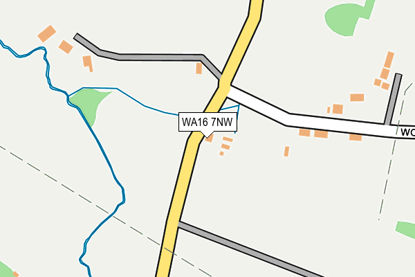 WA16 7NW map - OS OpenMap – Local (Ordnance Survey)