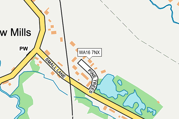 WA16 7NX map - OS OpenMap – Local (Ordnance Survey)