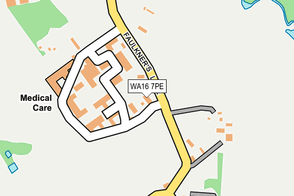 WA16 7PE map - OS OpenMap – Local (Ordnance Survey)