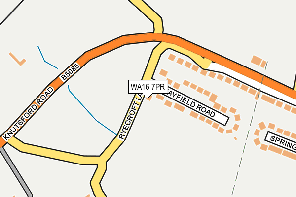 WA16 7PR map - OS OpenMap – Local (Ordnance Survey)