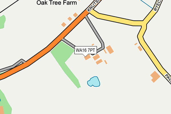 WA16 7PT map - OS OpenMap – Local (Ordnance Survey)