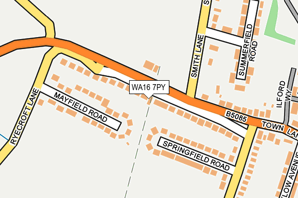 WA16 7PY map - OS OpenMap – Local (Ordnance Survey)