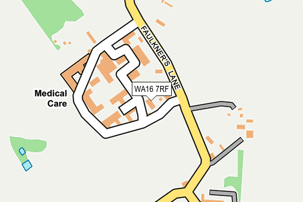 WA16 7RF map - OS OpenMap – Local (Ordnance Survey)
