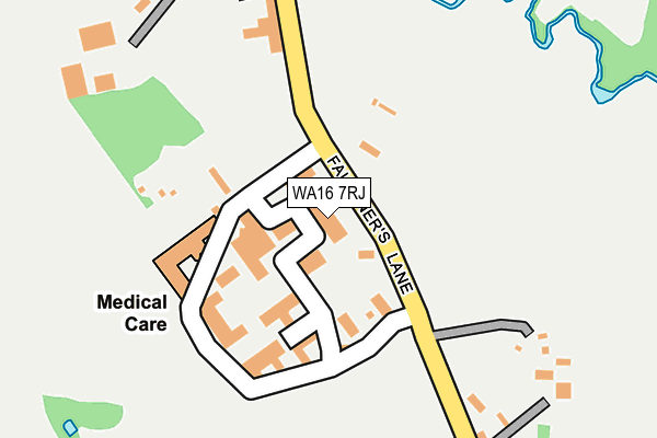 WA16 7RJ map - OS OpenMap – Local (Ordnance Survey)