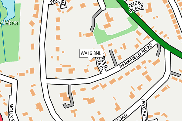 WA16 8NL map - OS OpenMap – Local (Ordnance Survey)