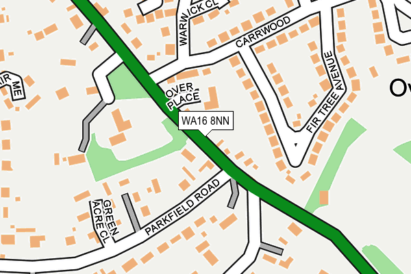 WA16 8NN map - OS OpenMap – Local (Ordnance Survey)