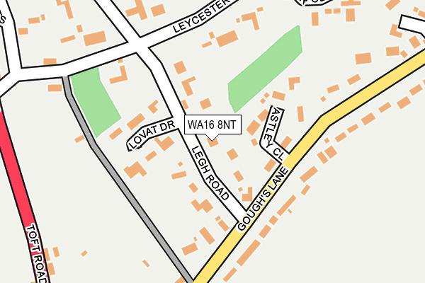 WA16 8NT map - OS OpenMap – Local (Ordnance Survey)