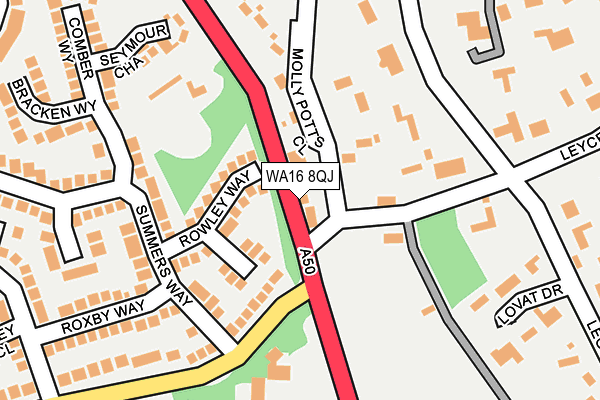 WA16 8QJ map - OS OpenMap – Local (Ordnance Survey)