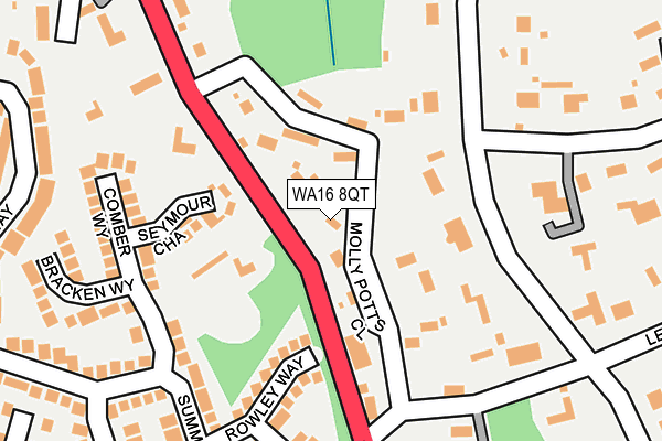 WA16 8QT map - OS OpenMap – Local (Ordnance Survey)