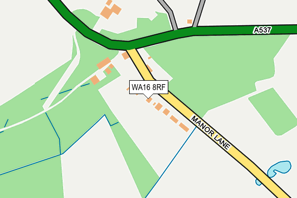 WA16 8RF map - OS OpenMap – Local (Ordnance Survey)