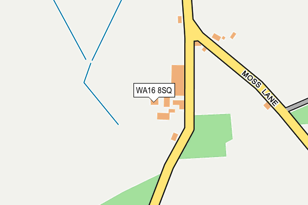 WA16 8SQ map - OS OpenMap – Local (Ordnance Survey)