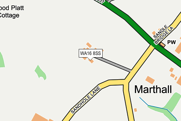 WA16 8SS map - OS OpenMap – Local (Ordnance Survey)
