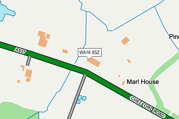 WA16 8SZ map - OS OpenMap – Local (Ordnance Survey)