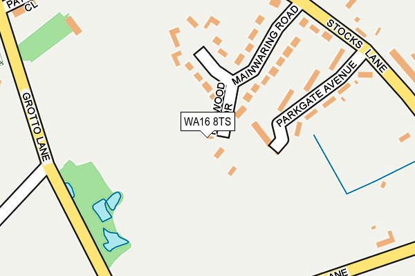 WA16 8TS map - OS OpenMap – Local (Ordnance Survey)