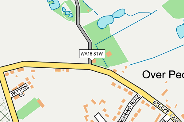 WA16 8TW map - OS OpenMap – Local (Ordnance Survey)