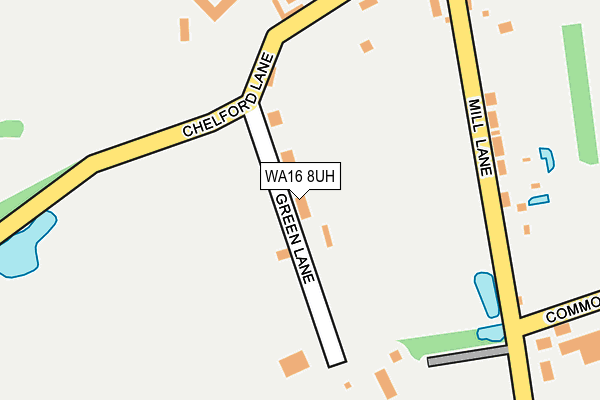WA16 8UH map - OS OpenMap – Local (Ordnance Survey)