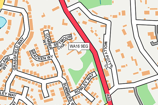 WA16 9EG map - OS OpenMap – Local (Ordnance Survey)