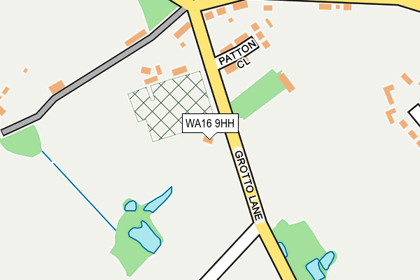 WA16 9HH map - OS OpenMap – Local (Ordnance Survey)