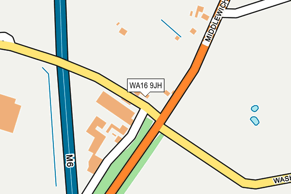 WA16 9JH map - OS OpenMap – Local (Ordnance Survey)