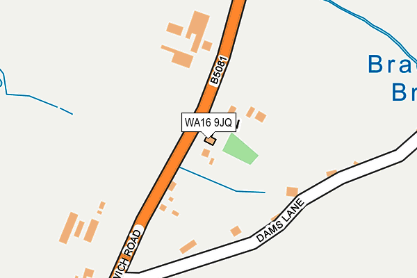 WA16 9JQ map - OS OpenMap – Local (Ordnance Survey)